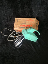 1950s blue Dormeyer electric mixer in original box. Works.