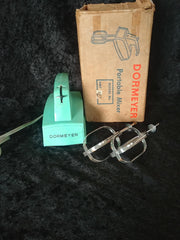 1950s blue Dormeyer electric mixer in original box. Works.