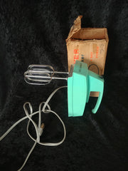 1950s blue Dormeyer electric mixer in original box. Works.