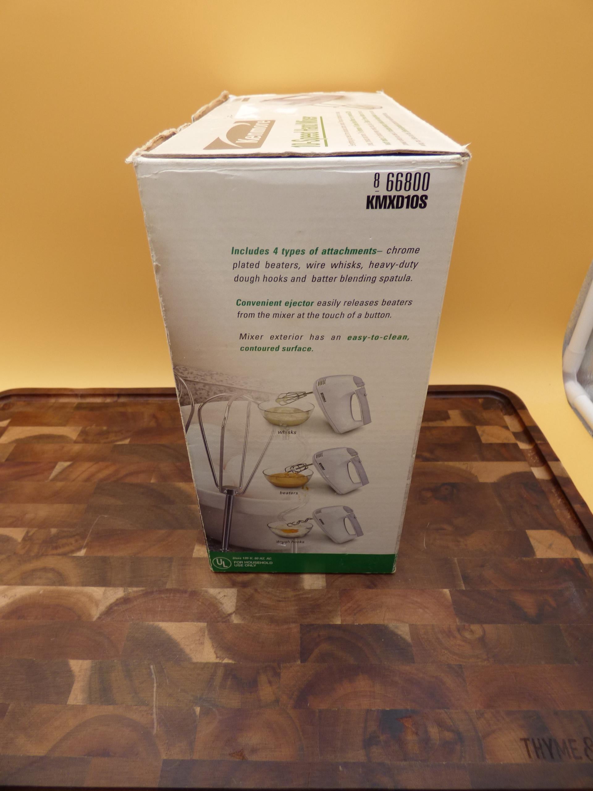 Kenmore 10-Speed Hand Mixer Model KMXD10S White Electric Mixer with Box and User Manual